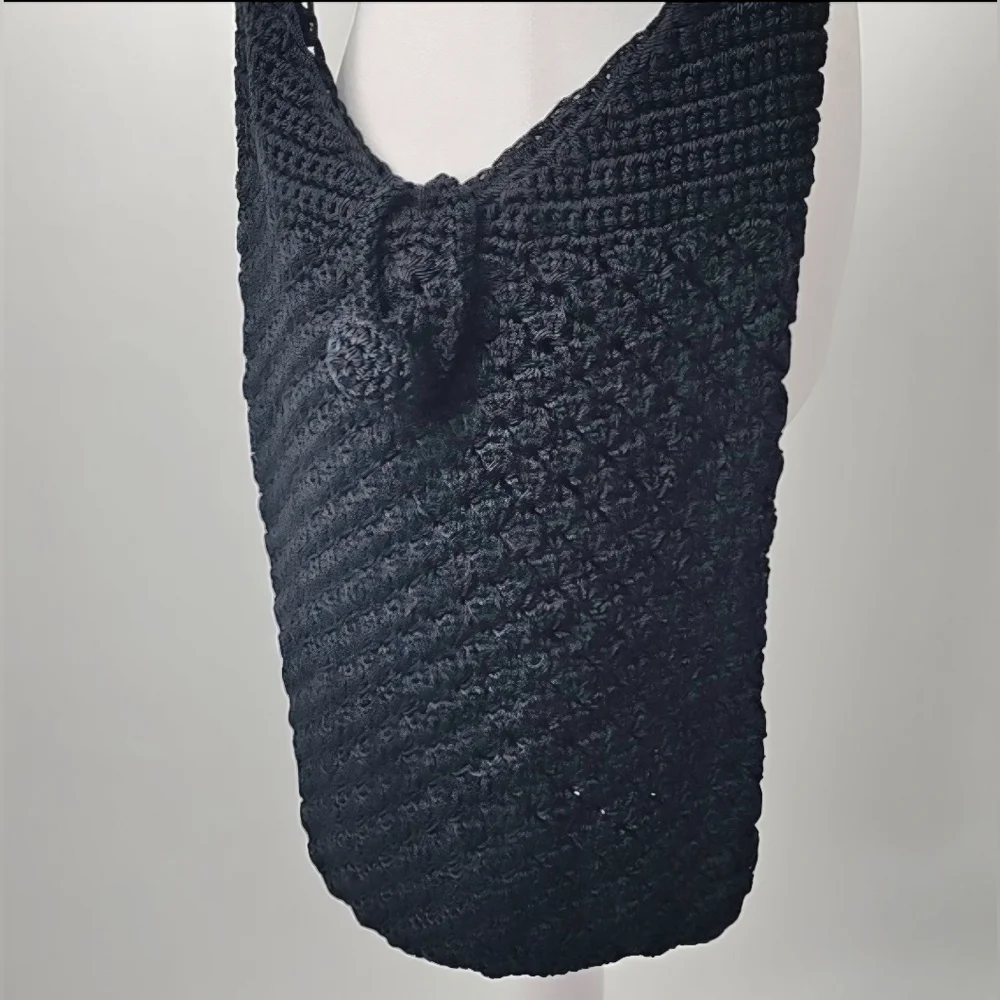 Stunning Crochet Hobo Bag Crossbody Boho Hippie‎ Flowerchild Throwback